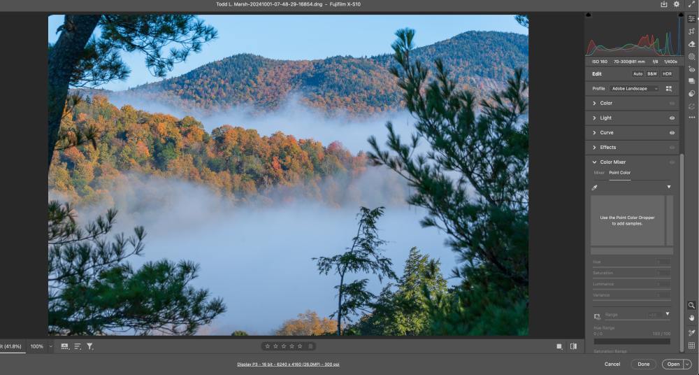 Adobe Camera Raw interface