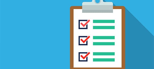 Compliance checklist with checkmarks on clipboard for Trust Point.