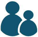 Family Office Symbol Blue
