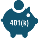 Piggy Bank Icon in blue