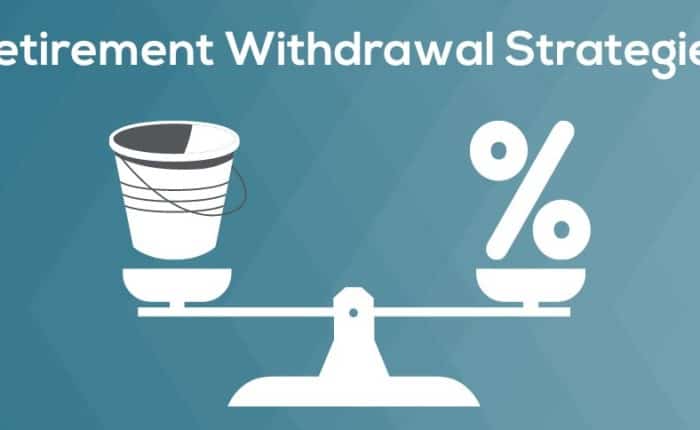 Balance scale with a bucket vs percentage for retirement withdrawal strategies
