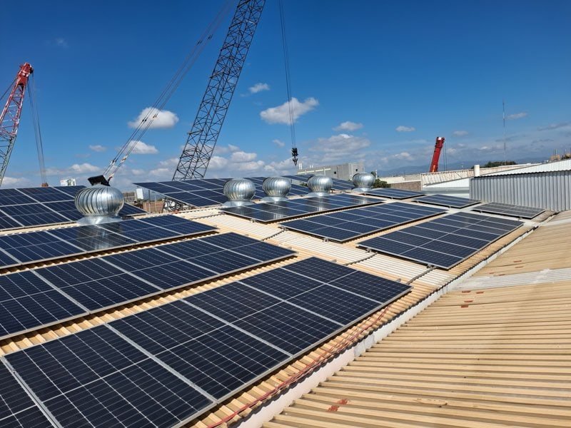 Instalación industrial de paneles solares