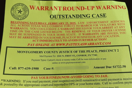 Warrant Round-Up Warning Letter