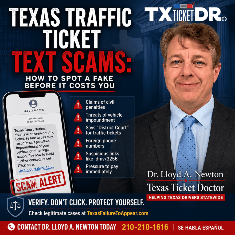 Estafas de multas de tráfico en Texas por mensaje de texto
