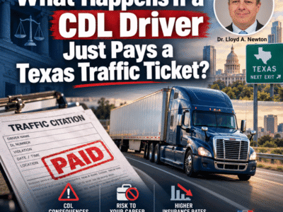 What Happens If a CDL Driver Just Pays a Texas Traffic Ticket?