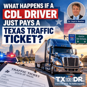 What Happens if a  CDL Driver Just Pays a Texas Traffic Ticket?
