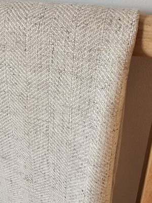 Light beige and cream woven **herringbone** pattern **upholstery fabric**