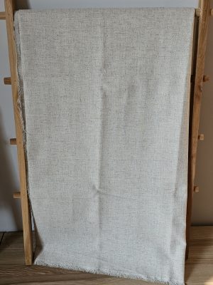 Light beige and cream woven **herringbone** pattern **upholstery fabric**