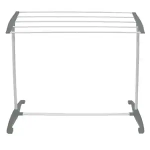 Varal de chão compacto Daiso com 5 varetas para apartamentos pequenos