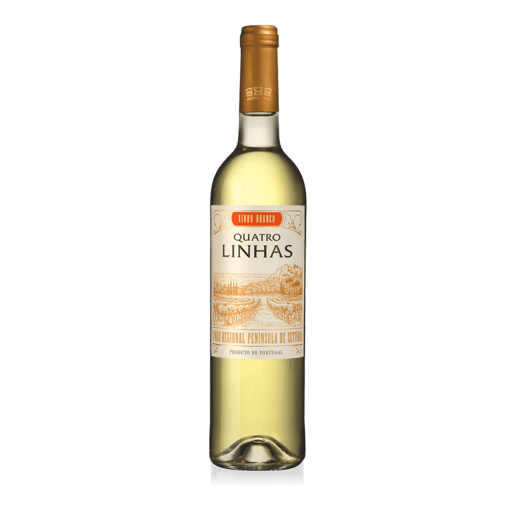 Quatro Linhas vinho branco da costa de Lisboa, produzido por Venâncio da Costa Lima, com foco na qualidade e na tradição vinícola portuguesa.