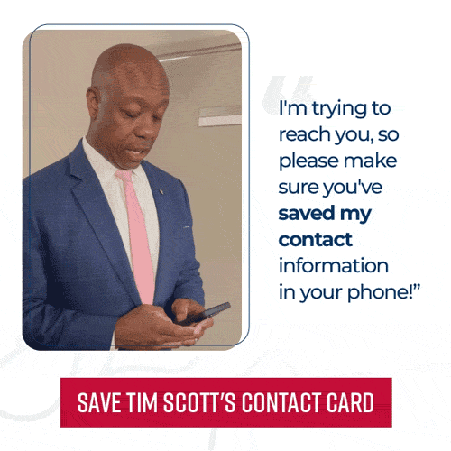 Save Tim Scott's Contact Card