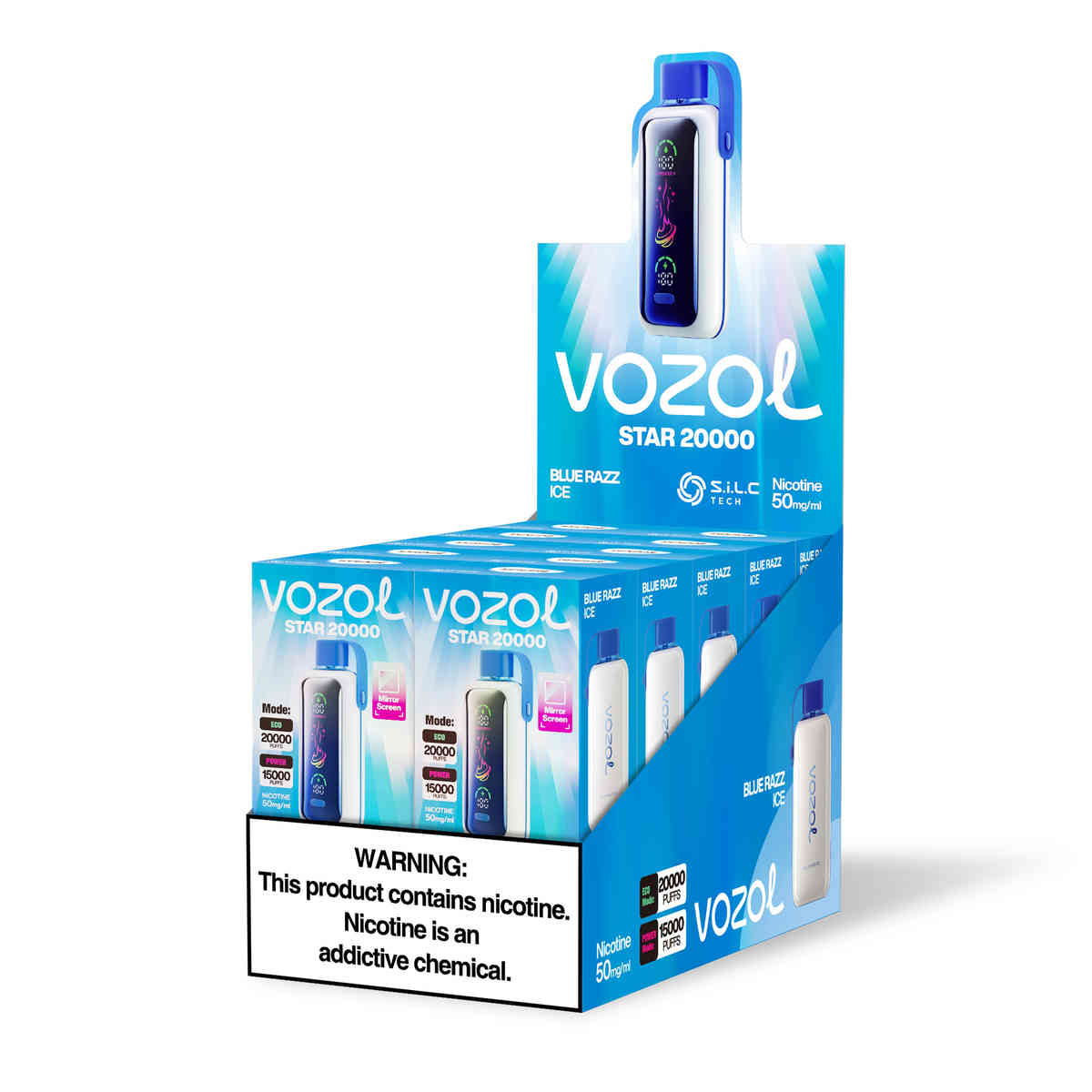 VOZOL STAR 20000 Blue Razz Ice – Bild 3
