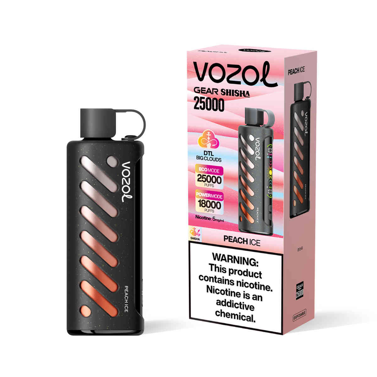Vozol Gear Shisha 25000 Peach Ice - Billede 2