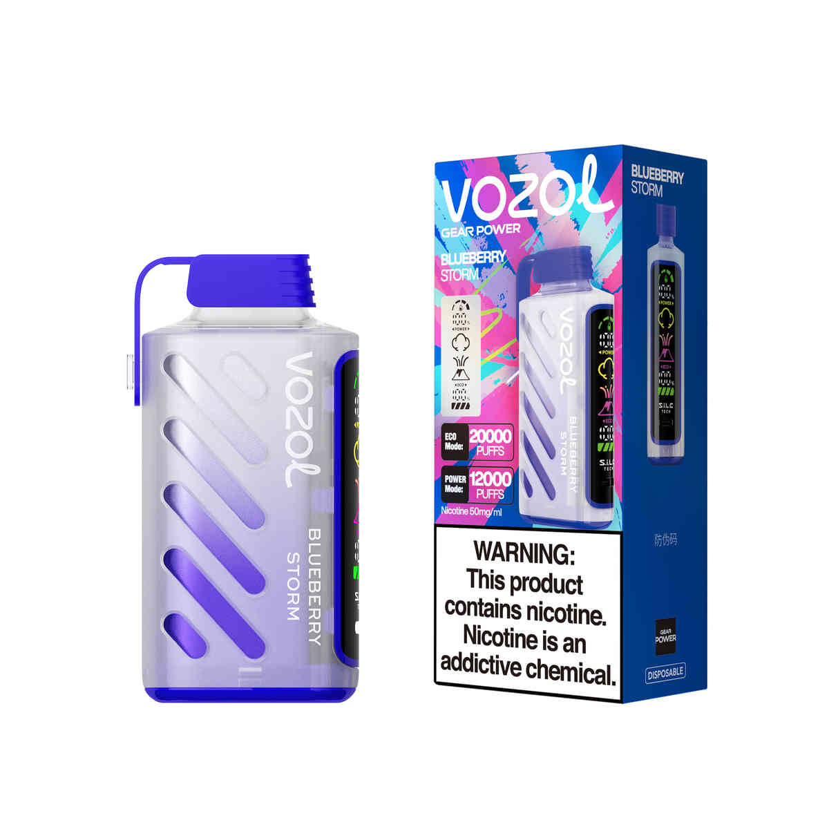Vozol Gear Power 20000 Blueberry Storm – Bild 2