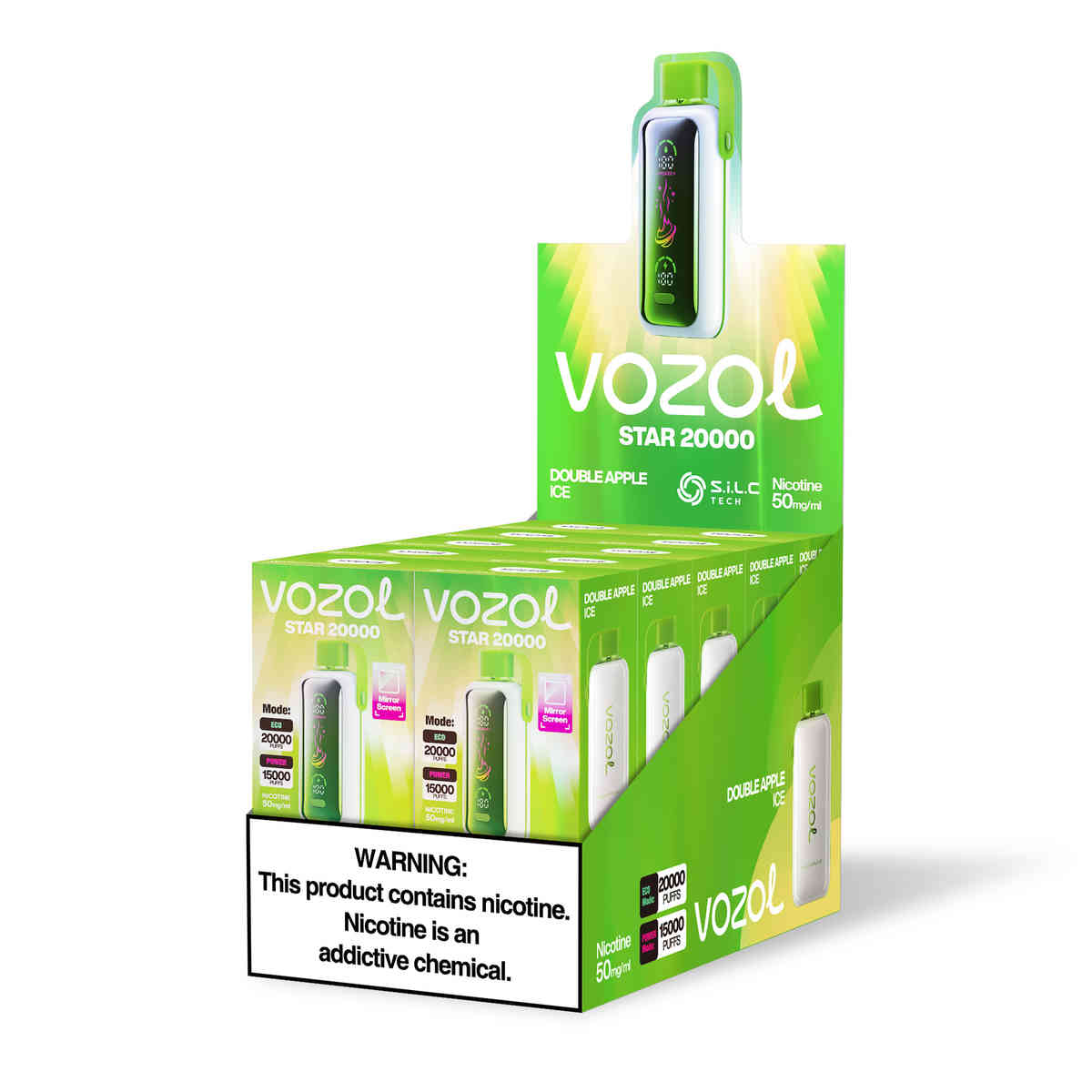 VOZOL STAR 20000 Double Apple Ice - Kép 3