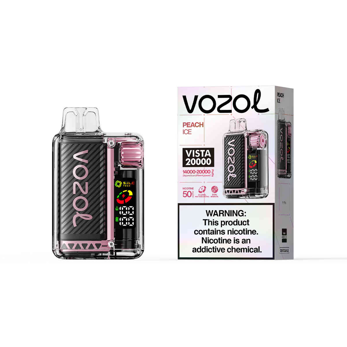 Vozol Vista 20000 Peach Ice - immagine 2