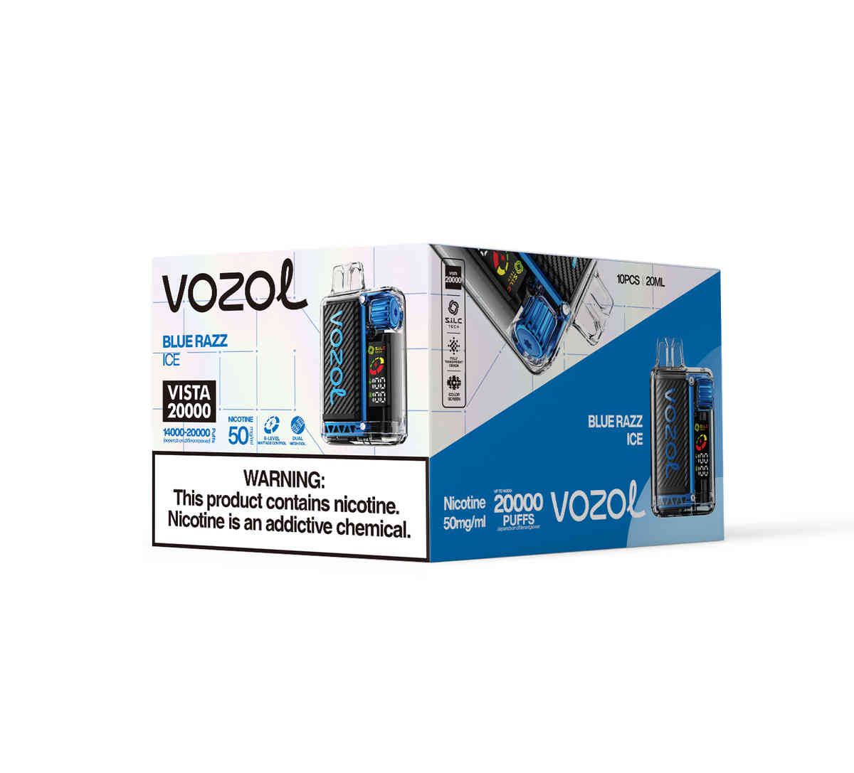 Vozol Vista 20000 Blue Razz Ice - Billede 3