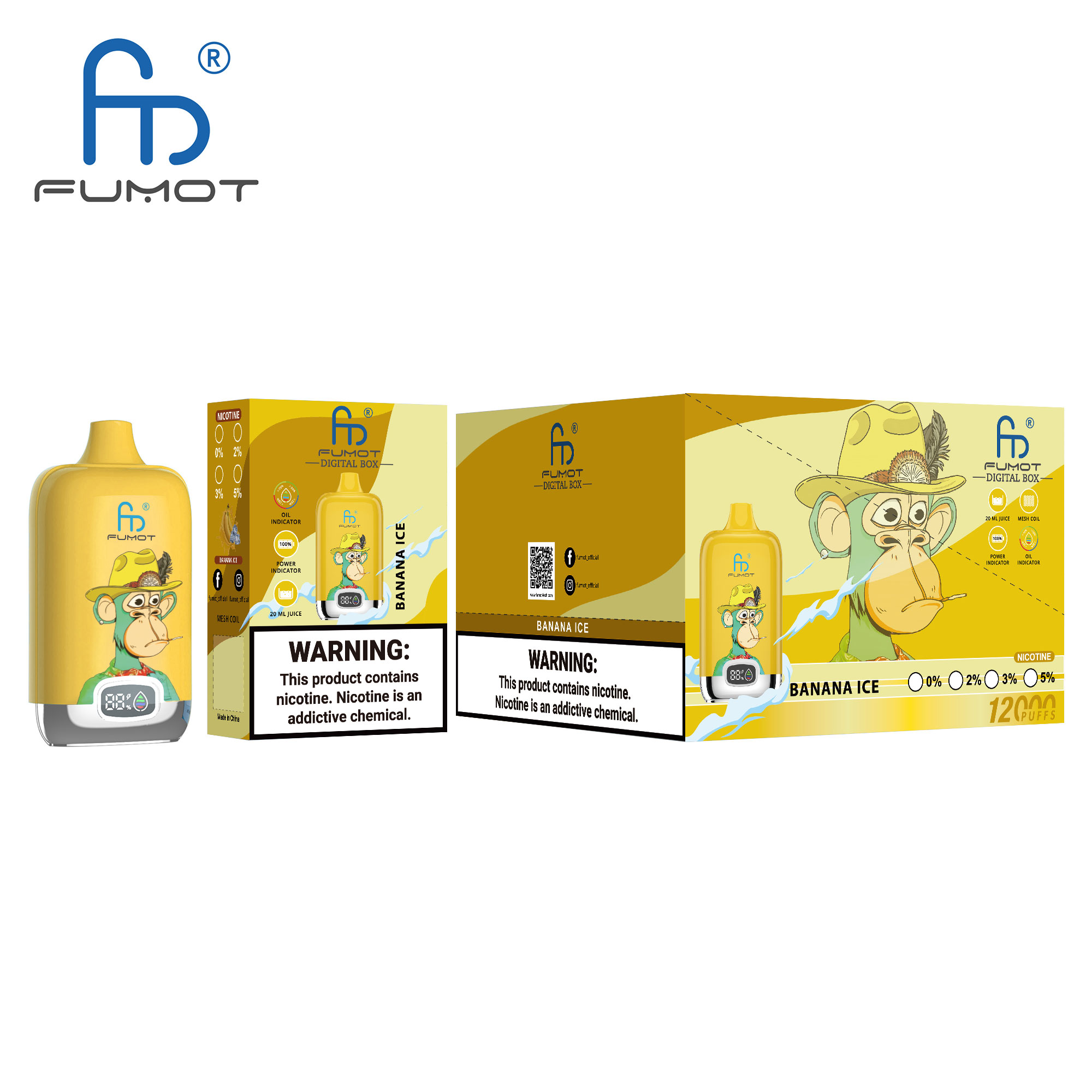RandM Digital Box 12000 Banana Ice – Bild 3