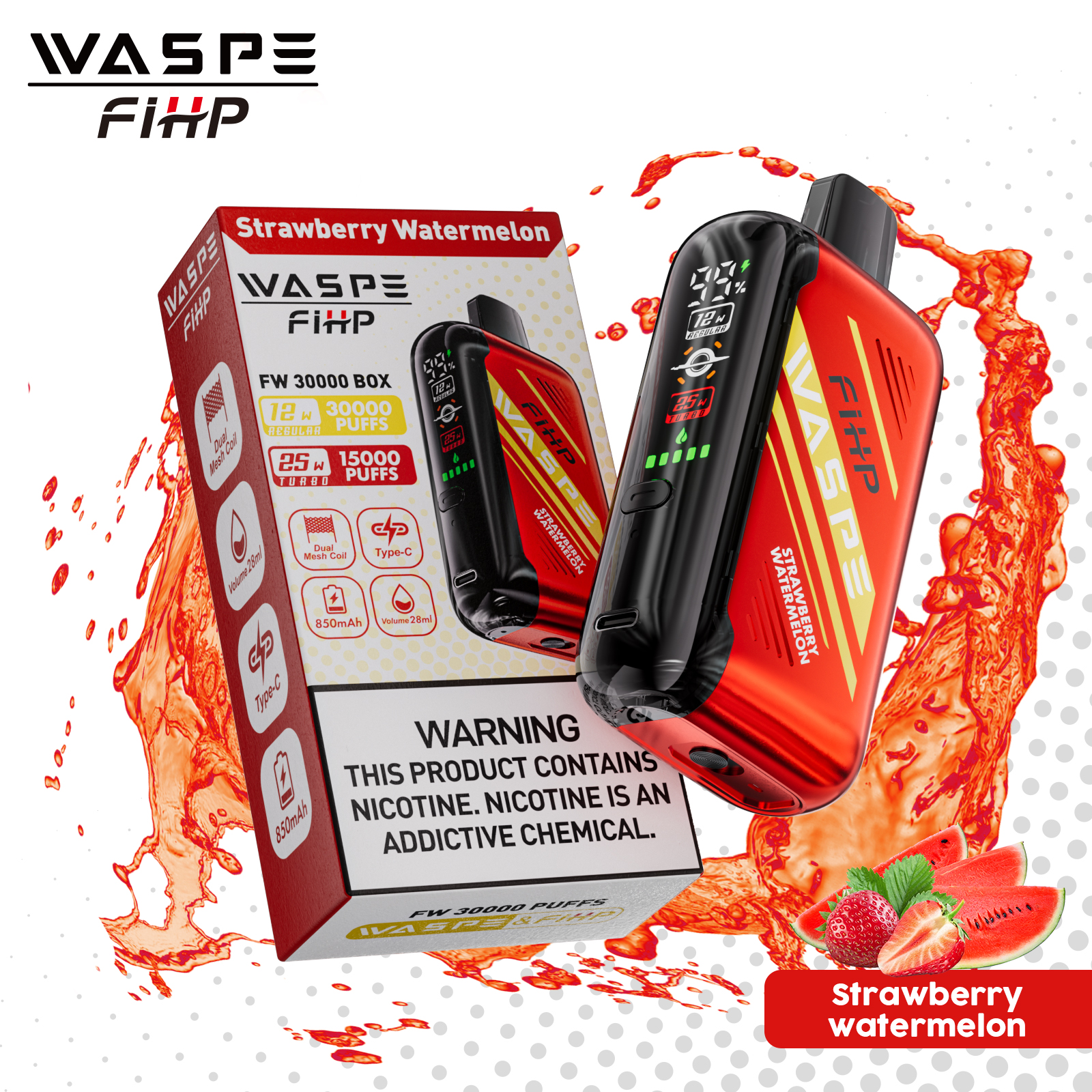 WASPE 30000 Strawberry Watermelon