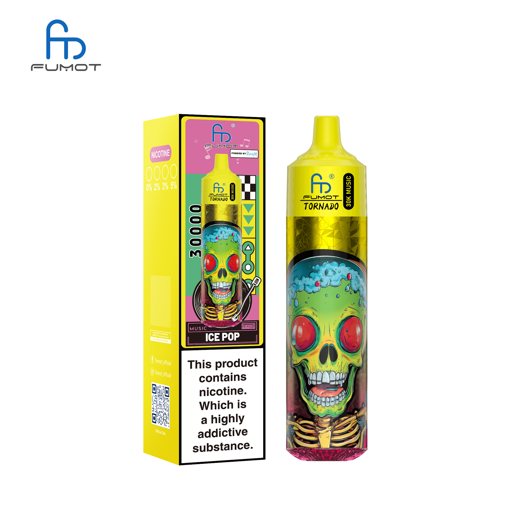 Fumot Tornado 30K Music Ice Pop – Bild 3