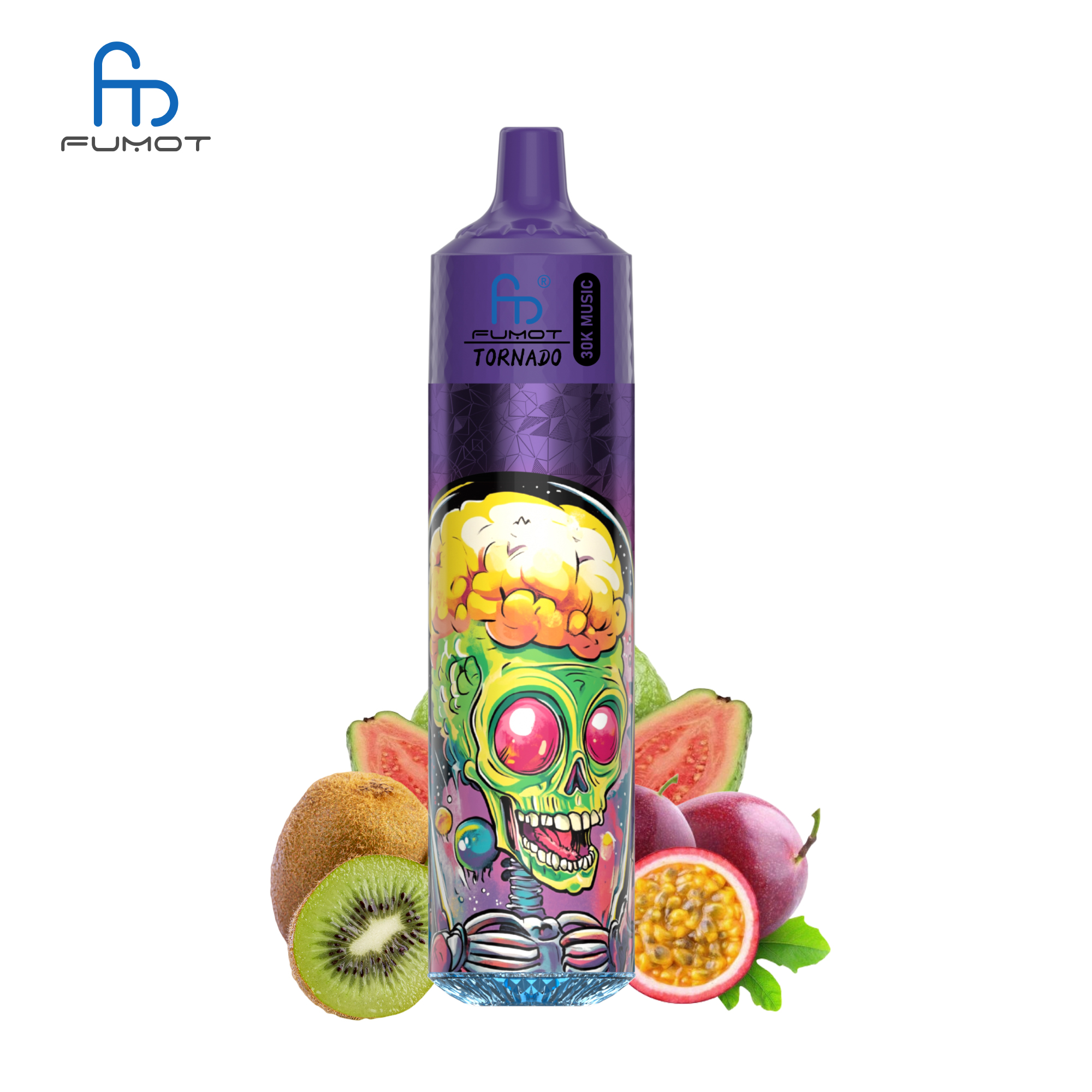Fumot Tornado 30K Music Kiwi Passion Fruit Guava - Billede 2