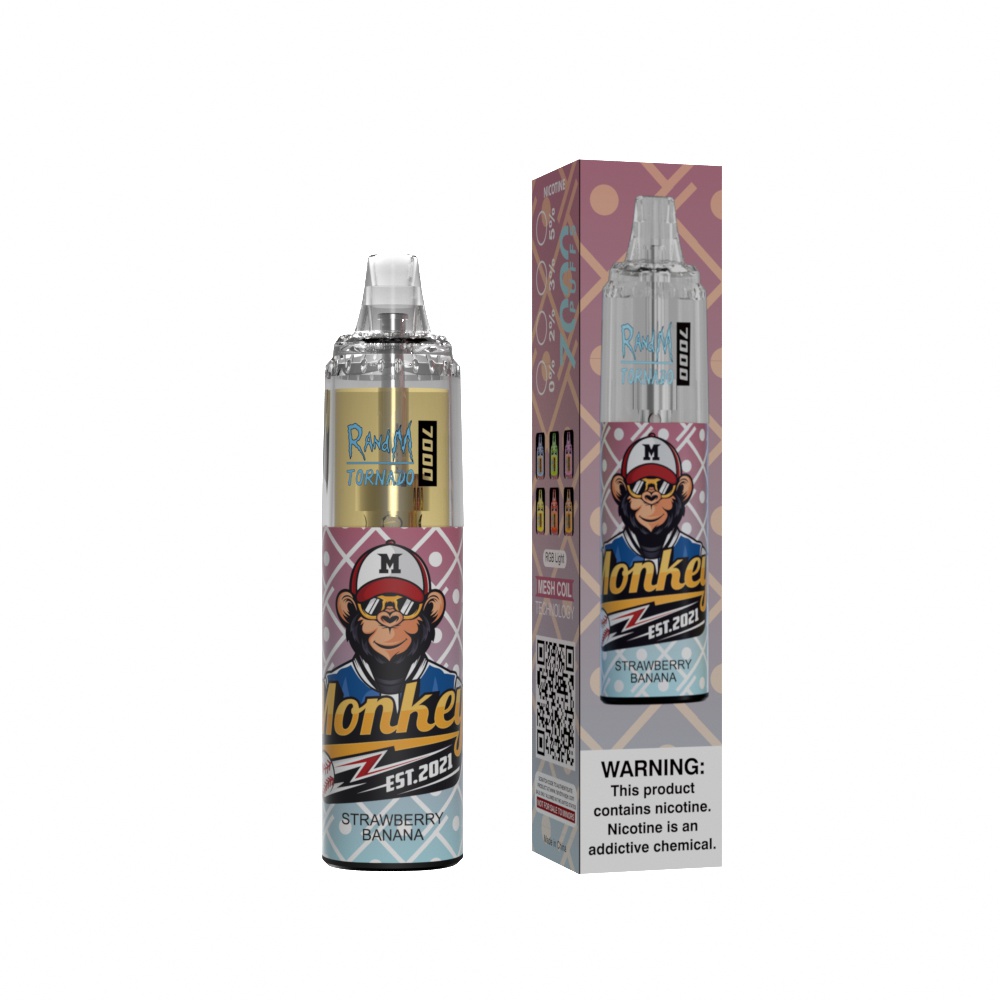 RandM Tornado 7000 Strawberry Banana - Afbeelding 2