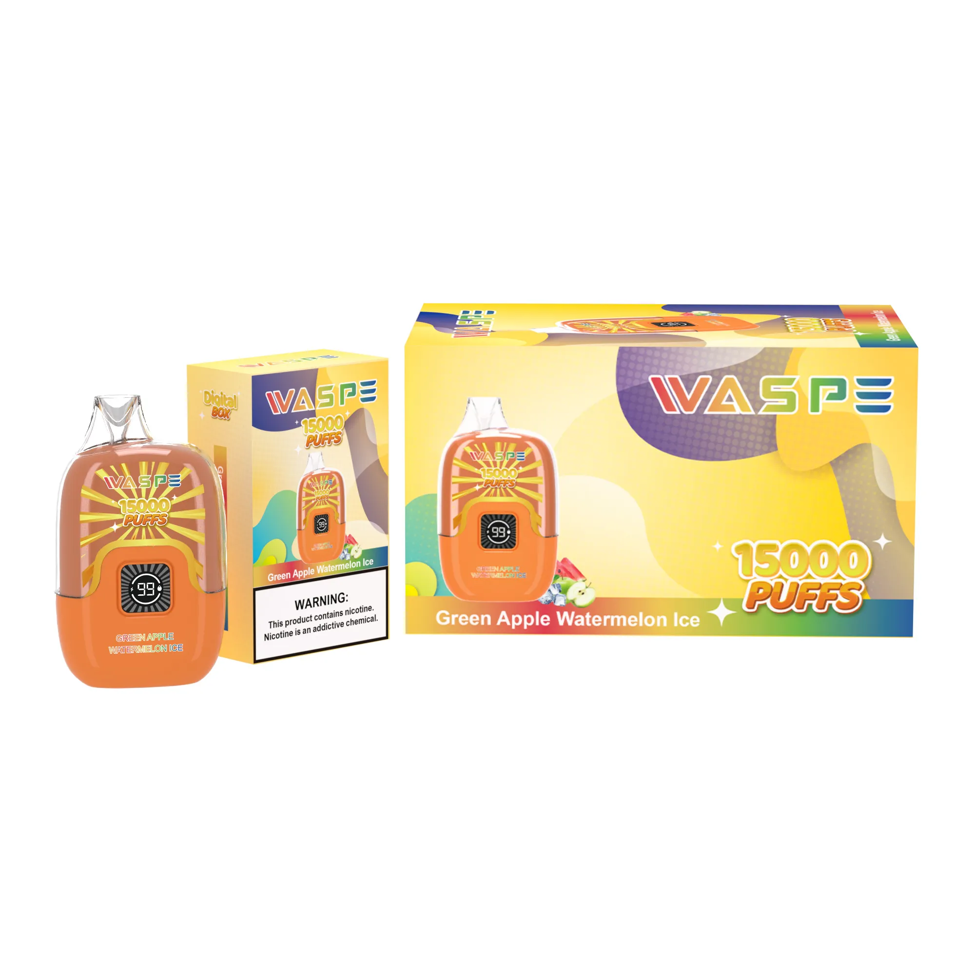 WASPE 15000 Digital Box Green Apple Watermelon Ice