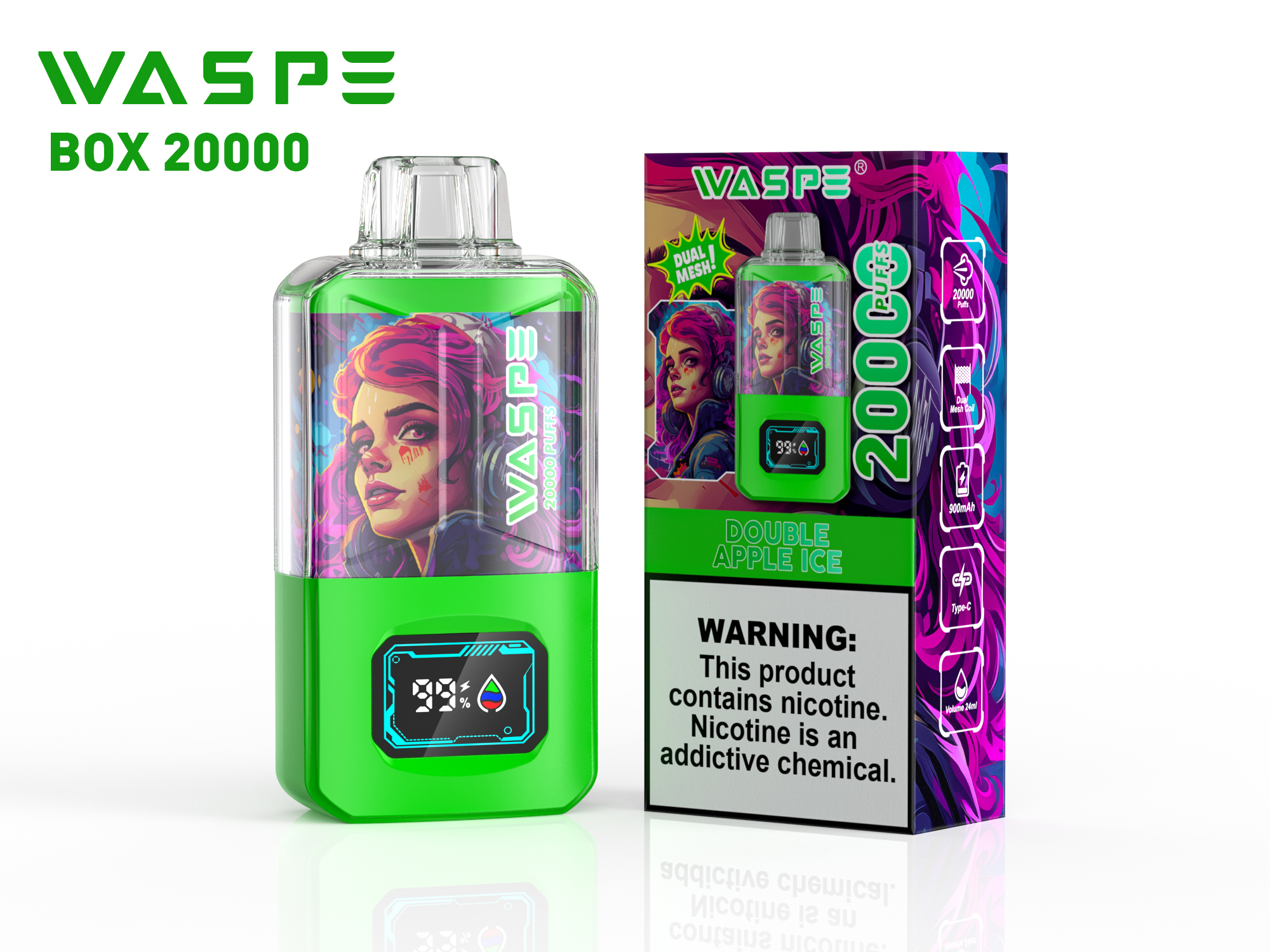 WASPE 20000 Double Apple Ice
