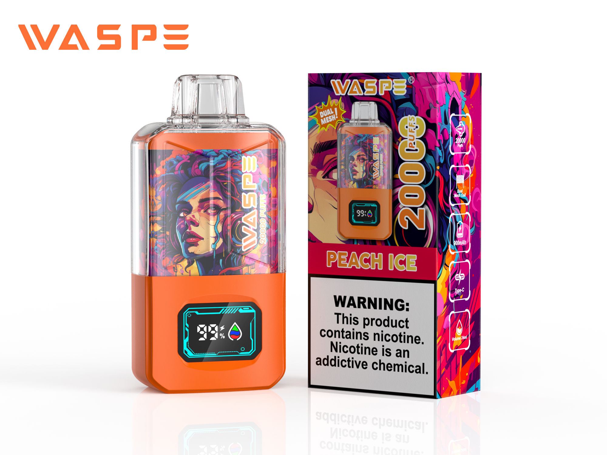 WASPE 20000 Peach Ice