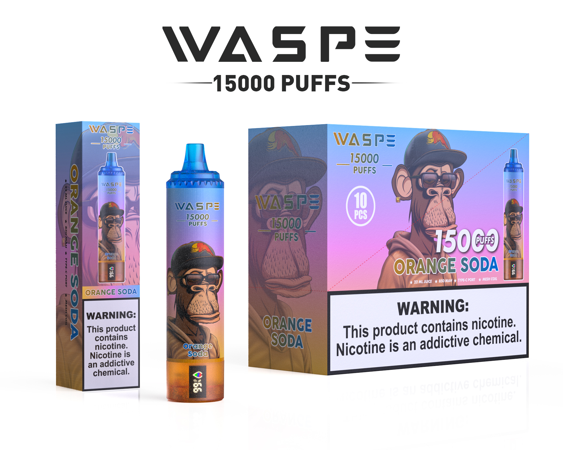 WASPE 15000 Orange Soda