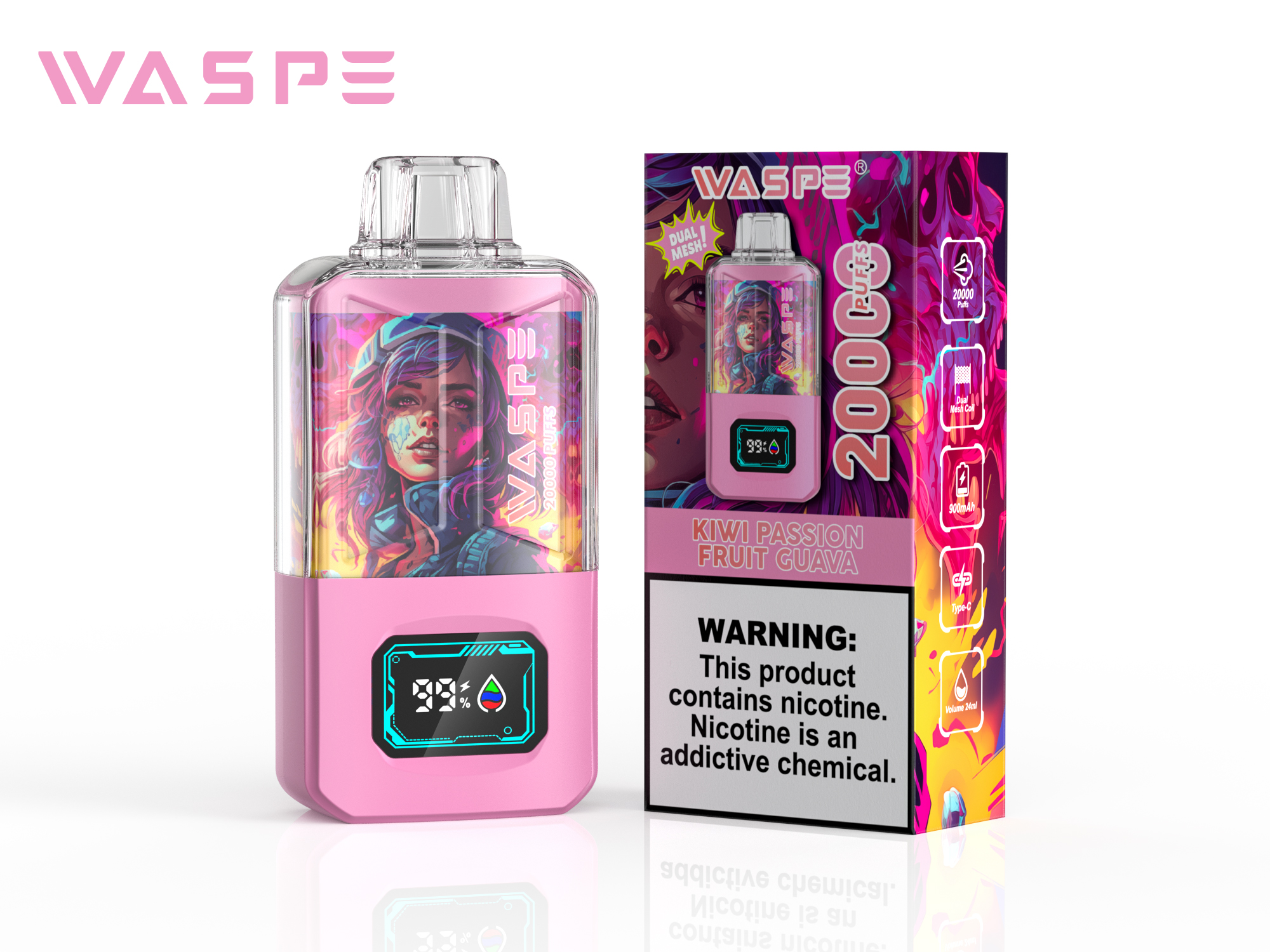 WASPE 20000 Kiwi Passion Fruit Guava