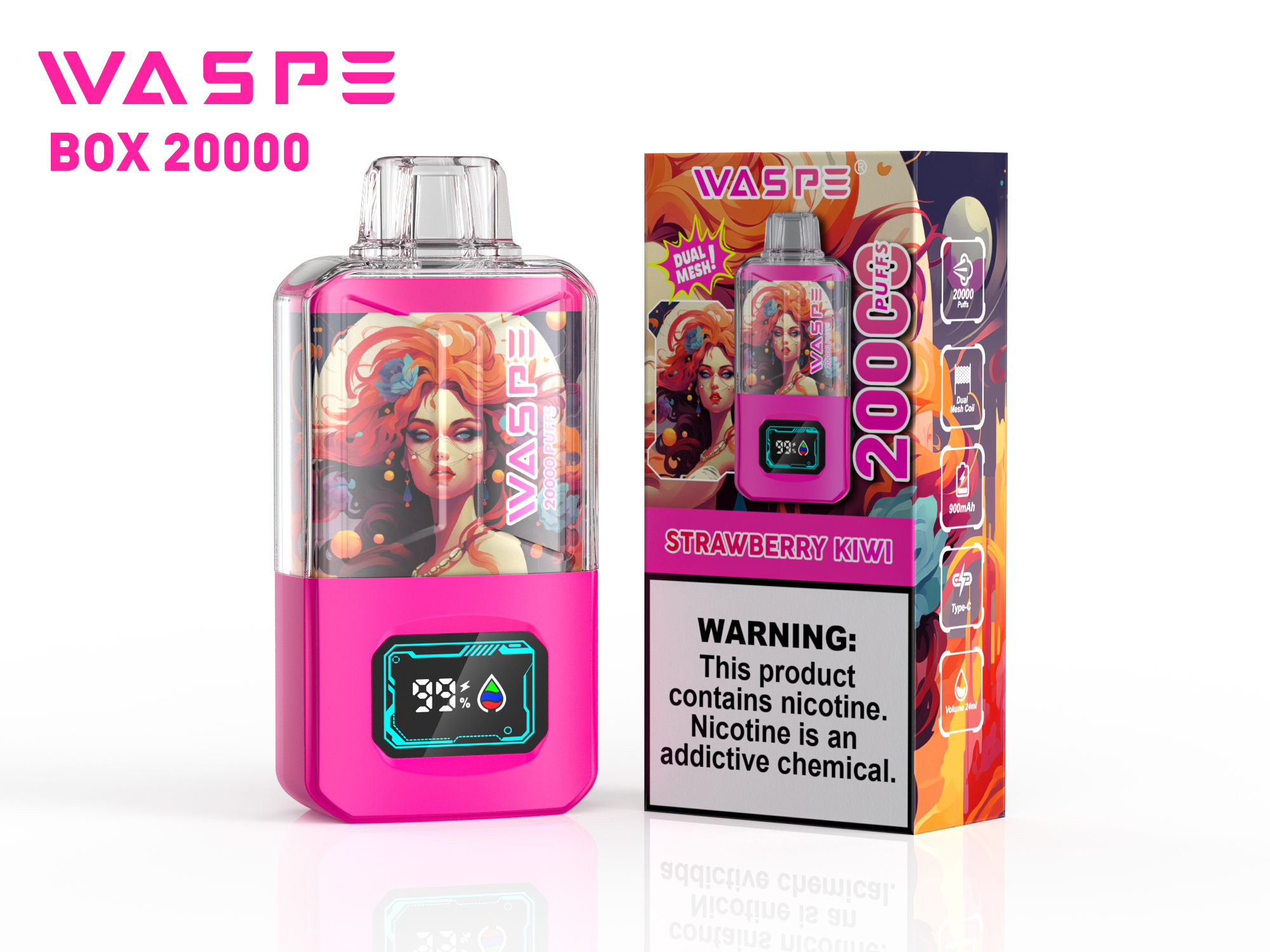 WASPE 20000 Strawberry Kiwi