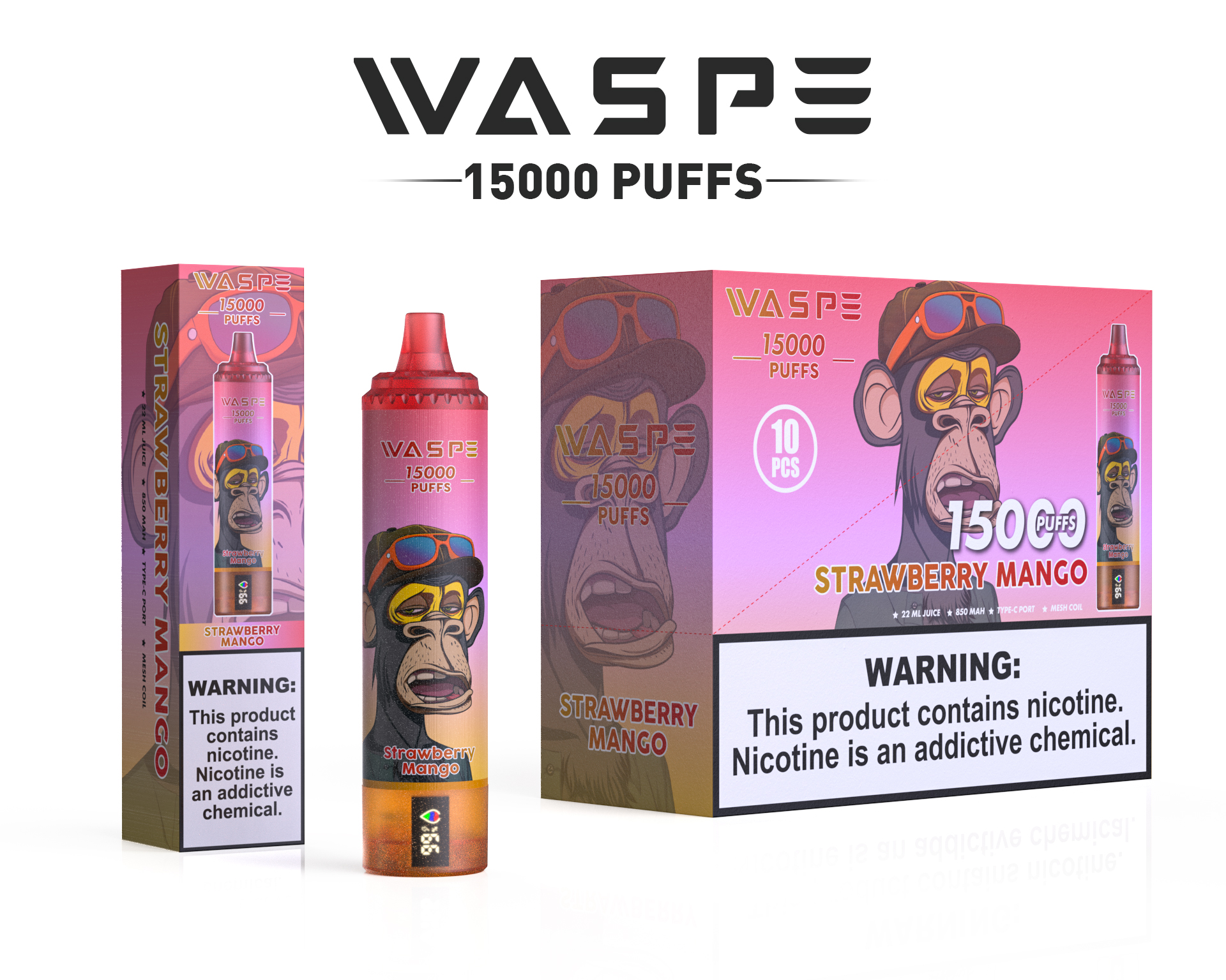 WASPE 15000 Strawberry Mango
