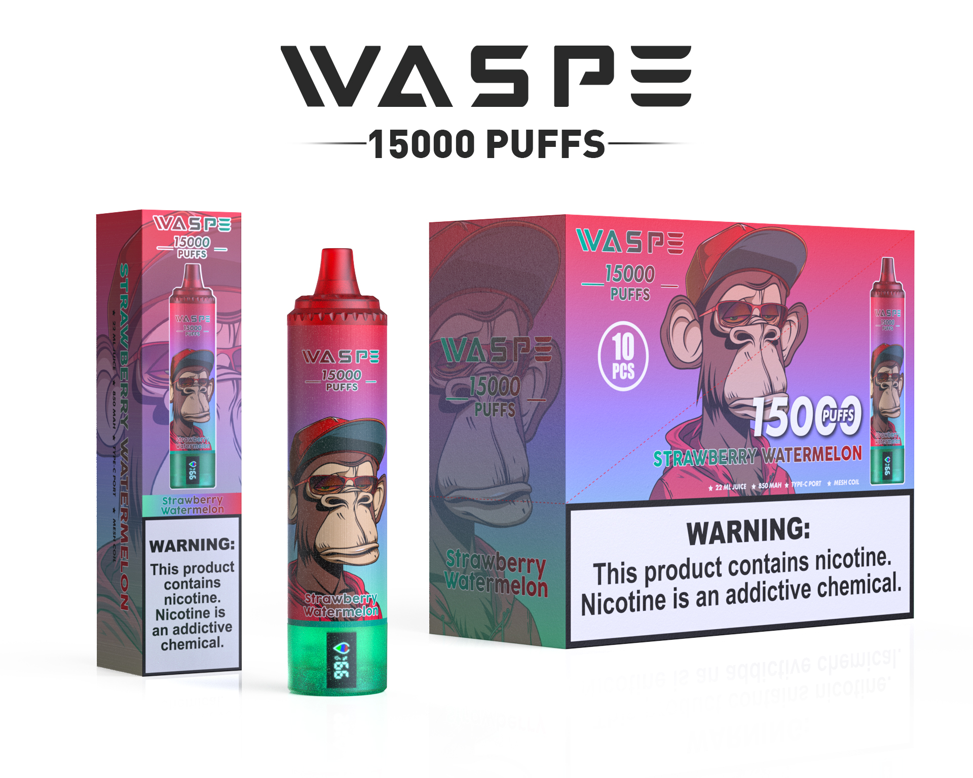 WASPE 15000 Strawberry Watermelon