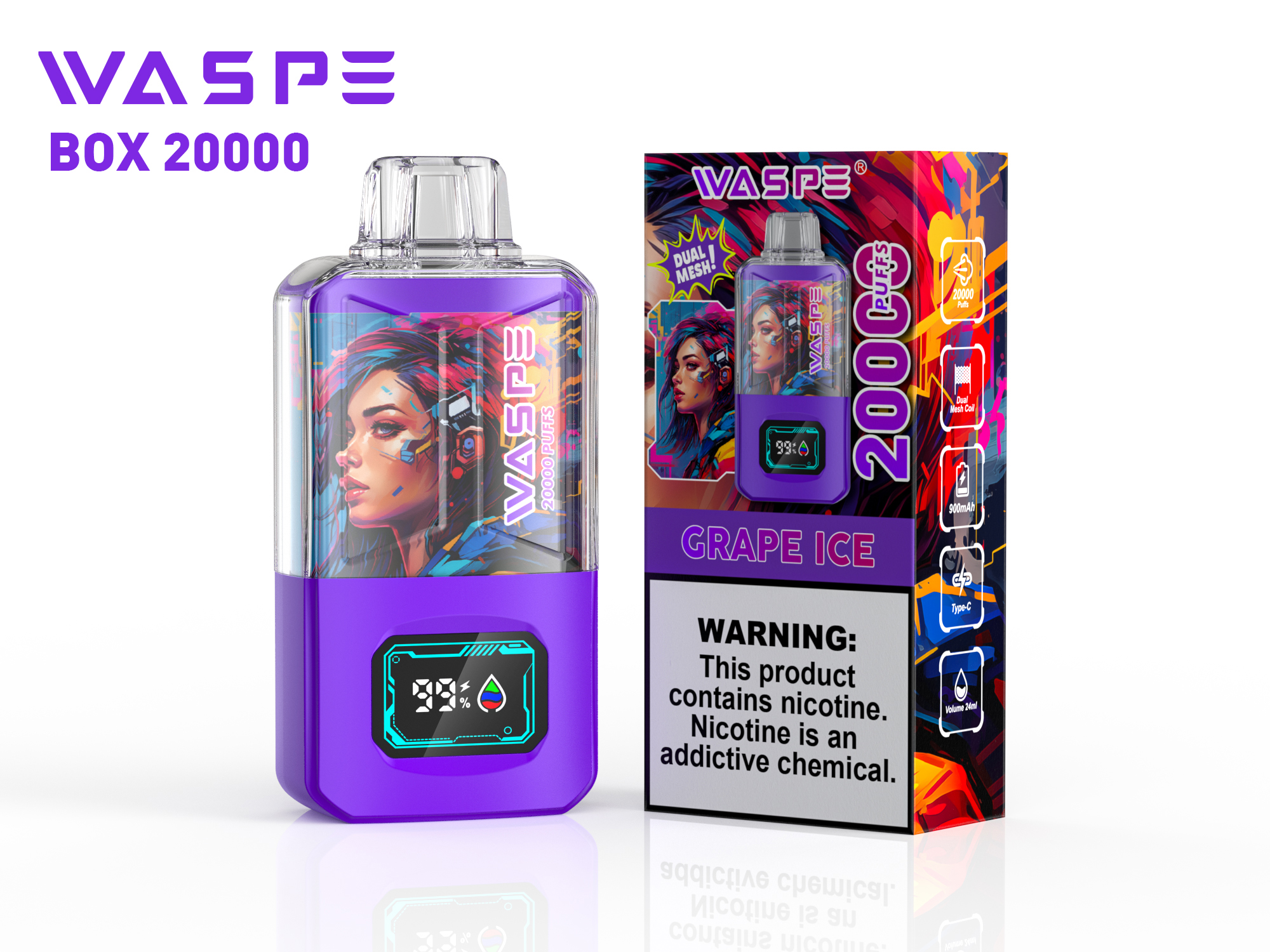 WASPE 20000 Grape Ice
