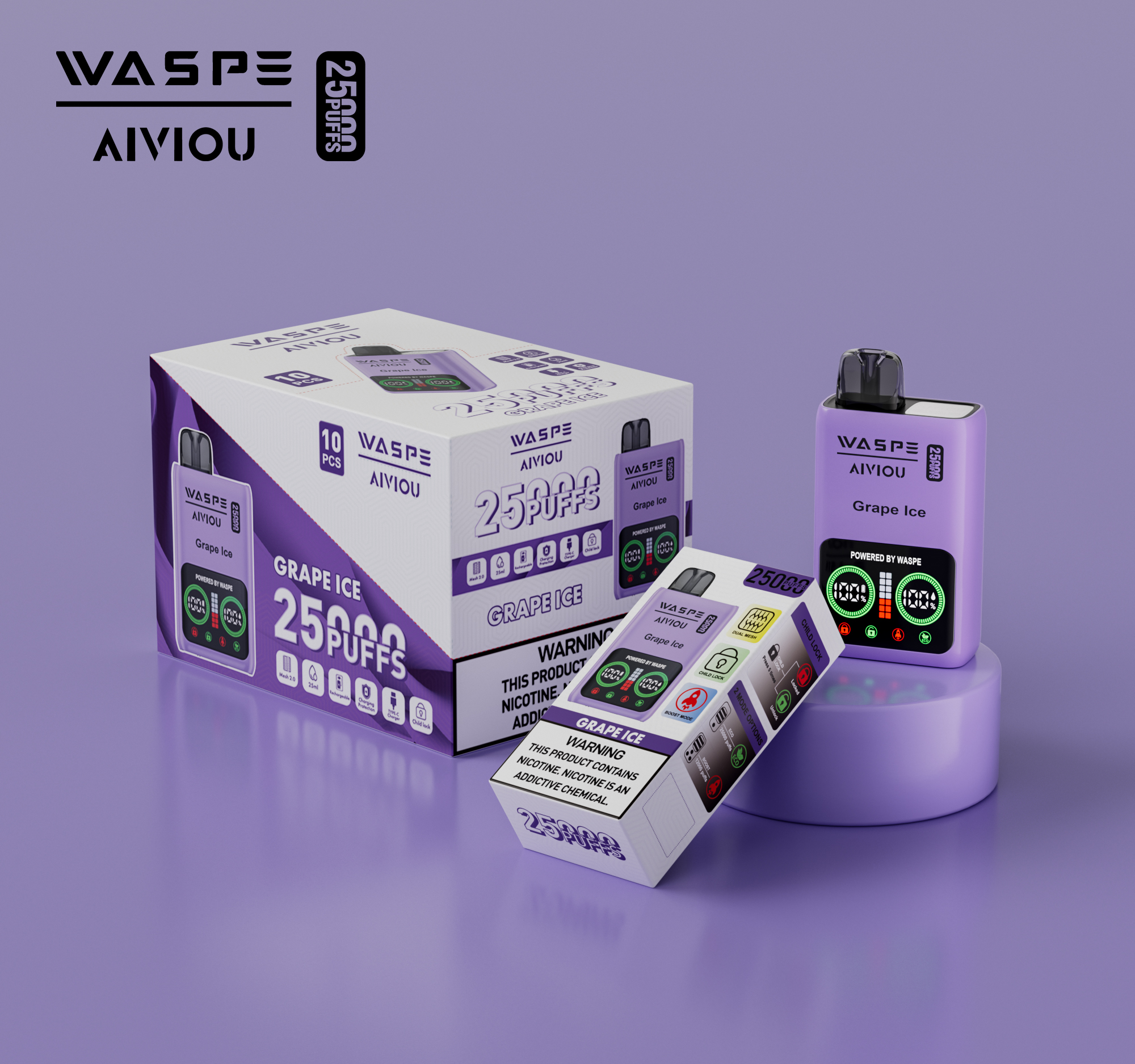 WASPE 25000 Grape Ice