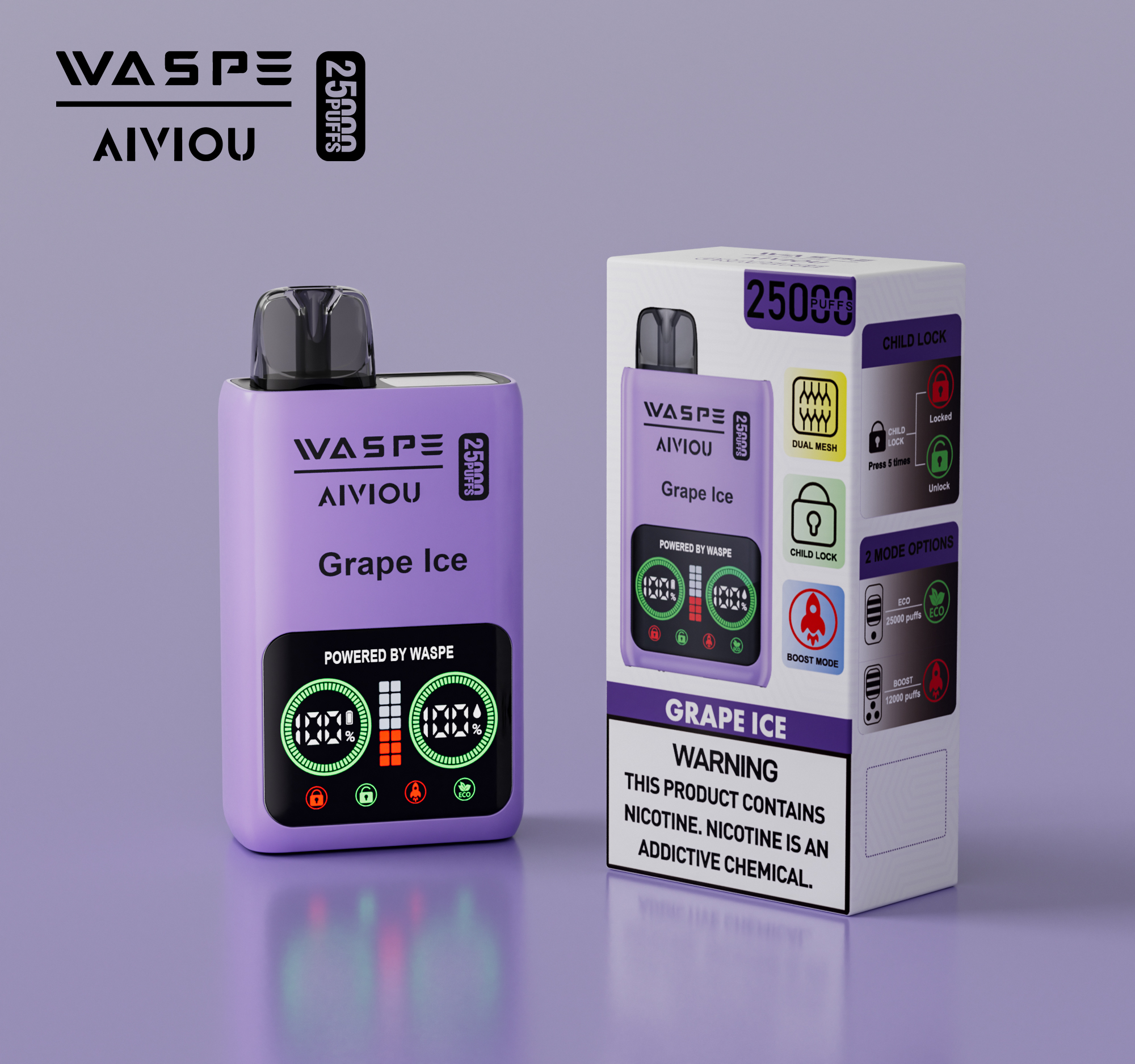 WASPE 25000 Grape Ice