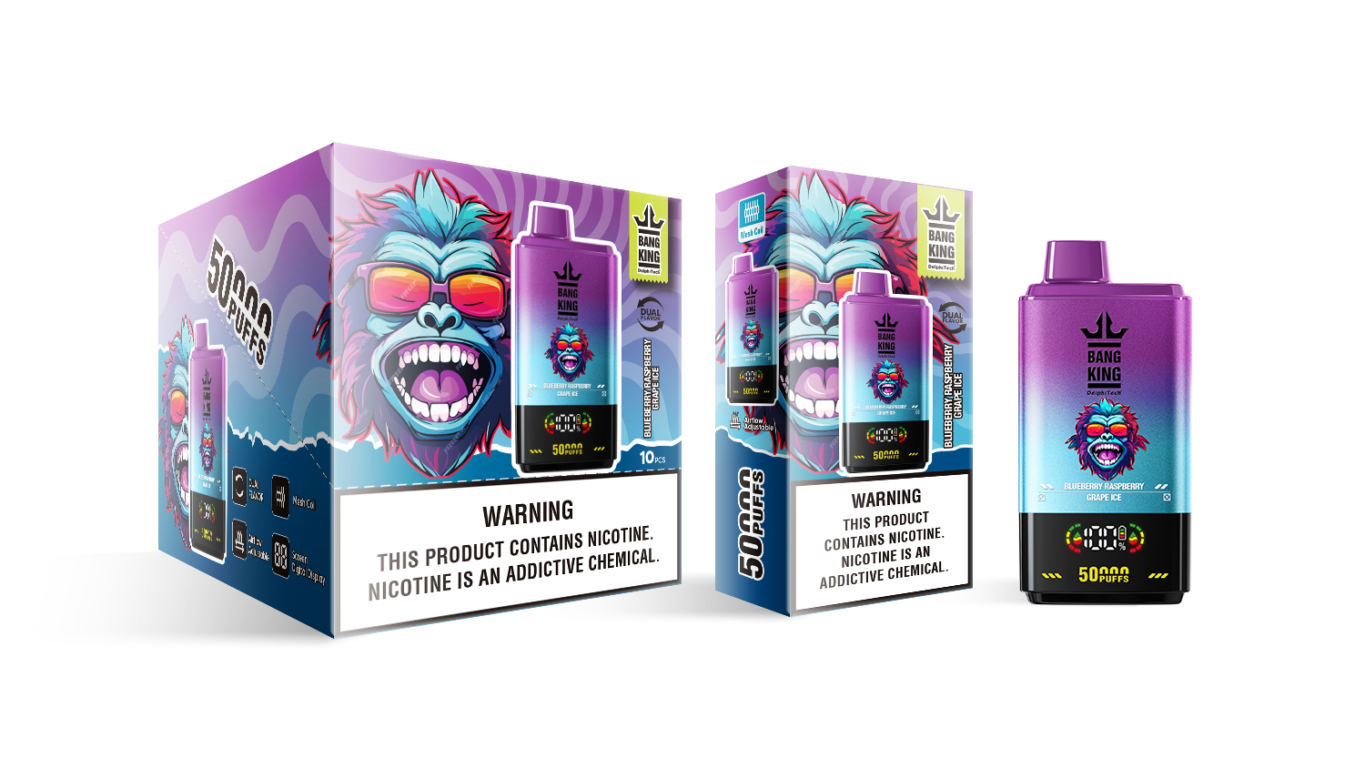 Bang King 50000 Blueberry Raspberry/Grape Ice