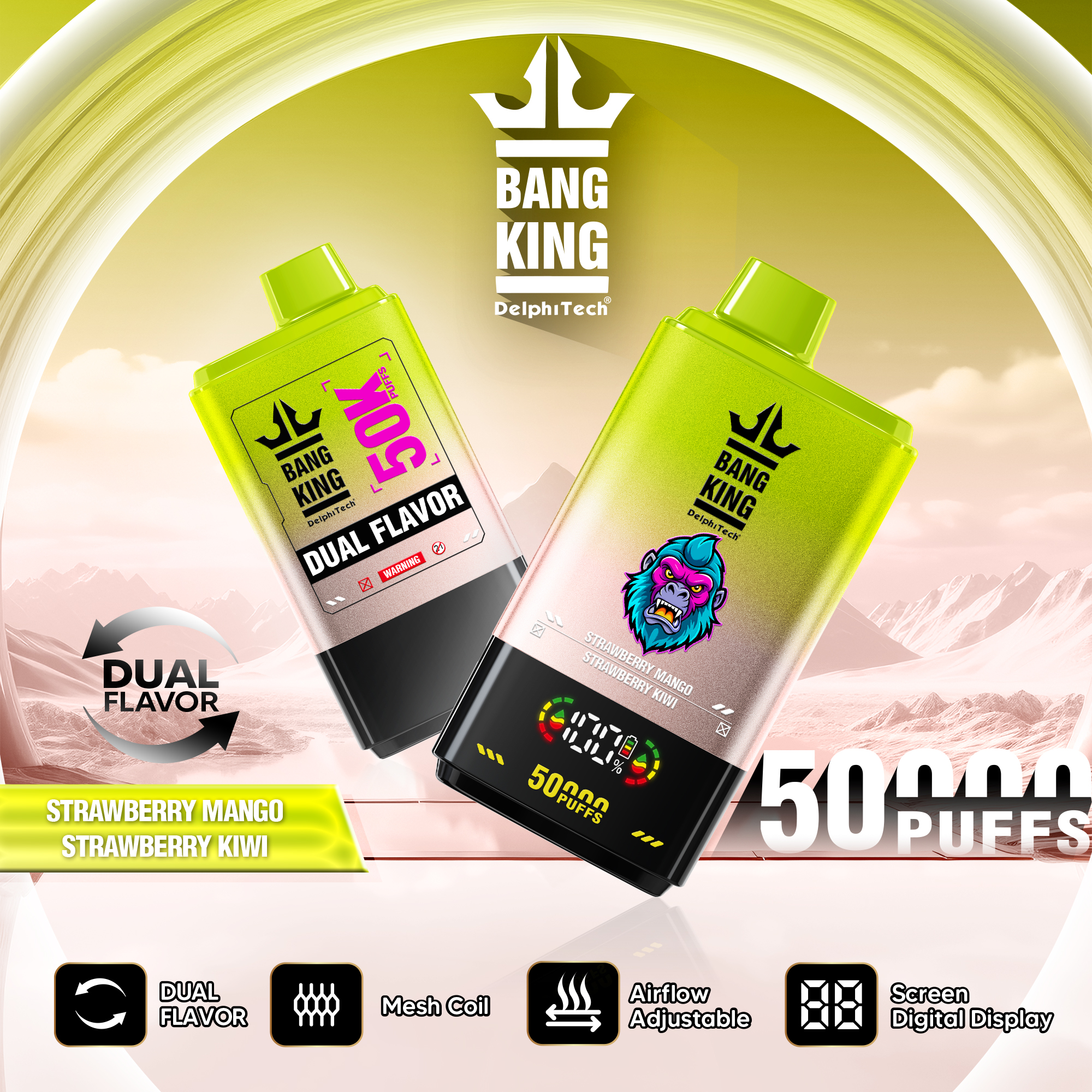 Bang King 50000 Strawberry Mango/Strawberry Kiwi