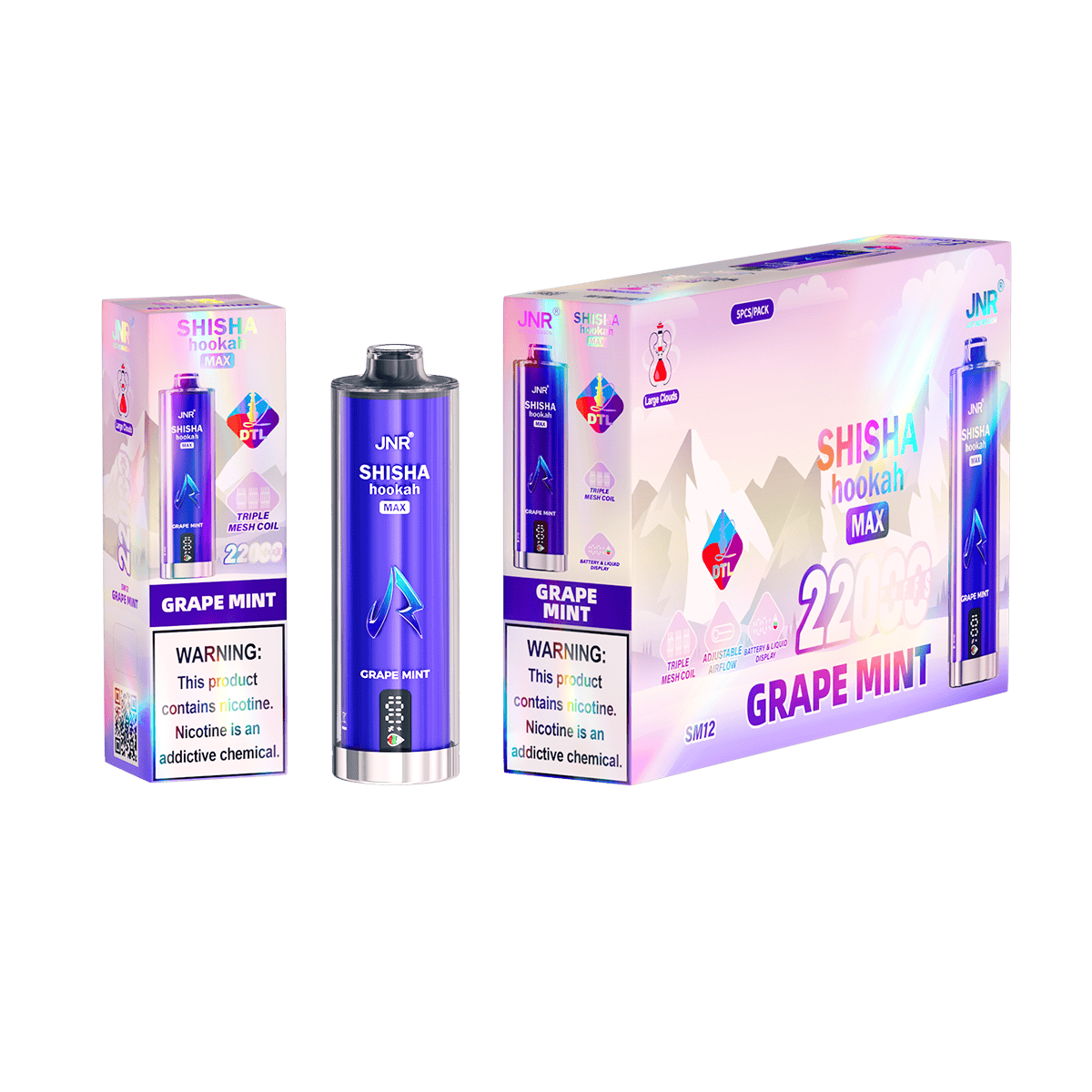 JNR Shisha Max 22000 Grape Mint