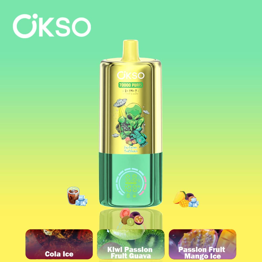 OKSO 3IN1 70000 Kiwi Passion Fruit Guava/Cola Ice/Passion Fruit Mango Ice