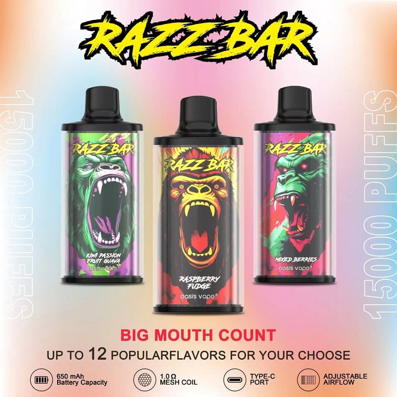 Razz Bar 15000 Strawberry Ice