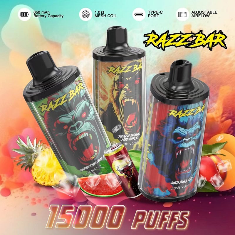 Razz Bar 15000 Kiwi Passion Fruit Guava