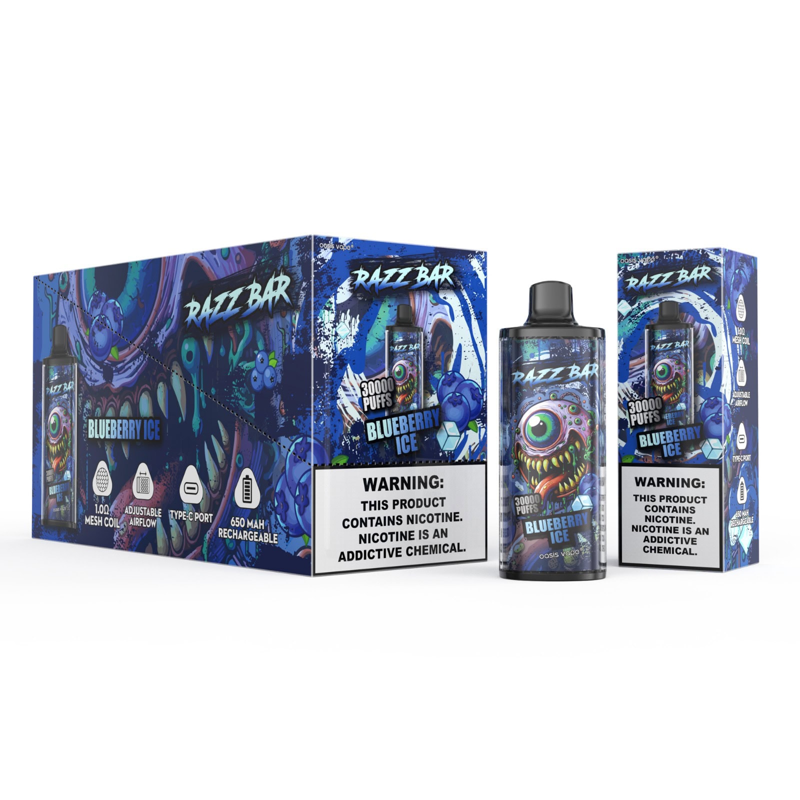 Razz Bar 30000 Blueberry Ice