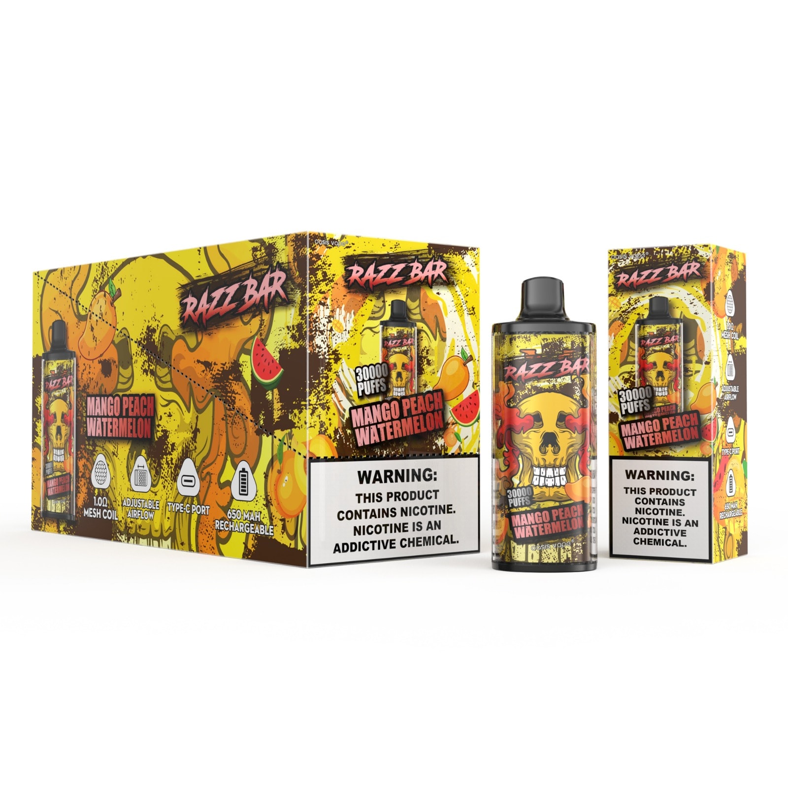 Razz Bar 30000 Mango Peach Watermelon