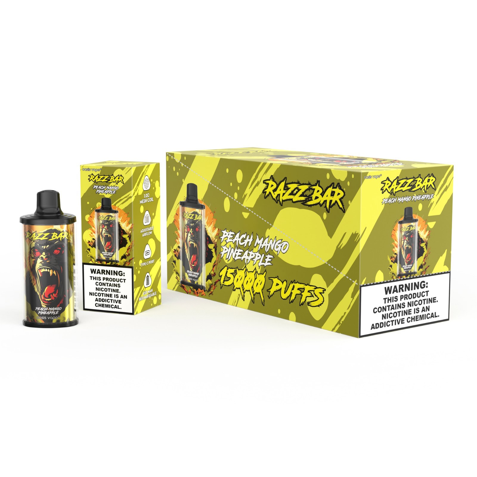 Razz Bar 15000 Peach Mango Pineapple