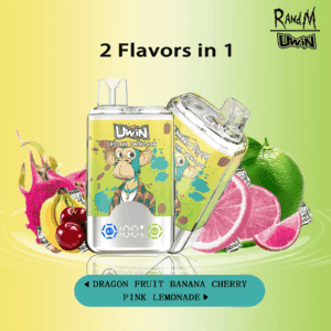 Uwin Crystal Twins 40000 Dragon Fruit Banana Cherry/Pink Lemonade