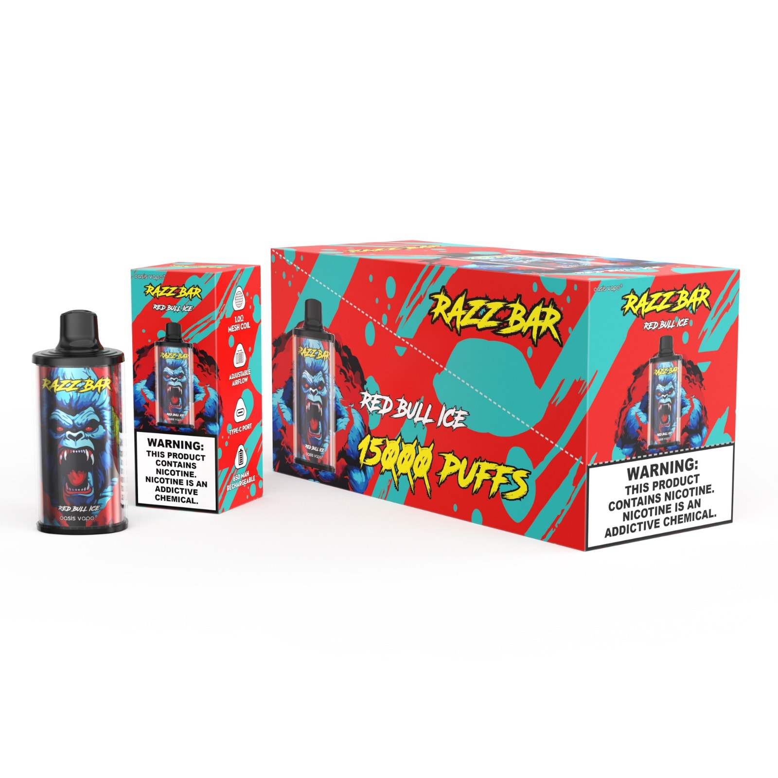 Razz Bar 15000 Red Bull Ice