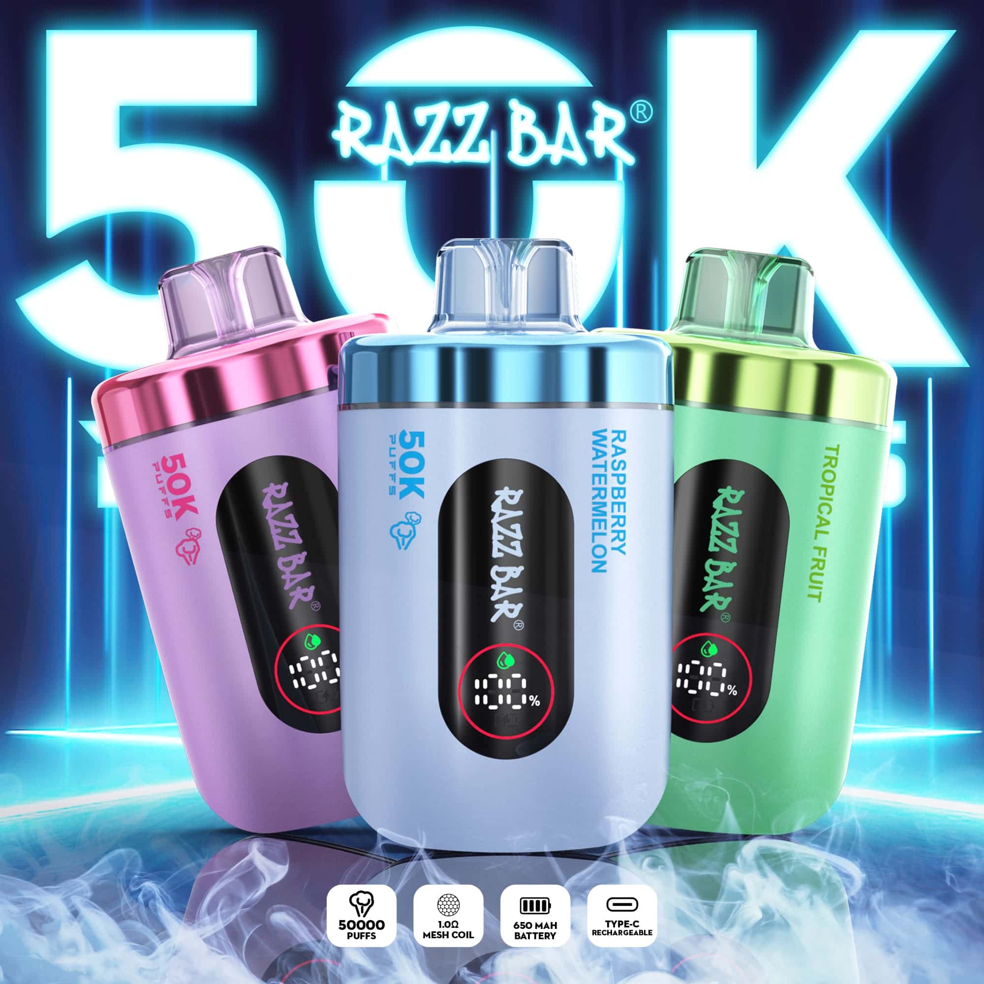 Razz Bar 50000 Raspberry Watermelon