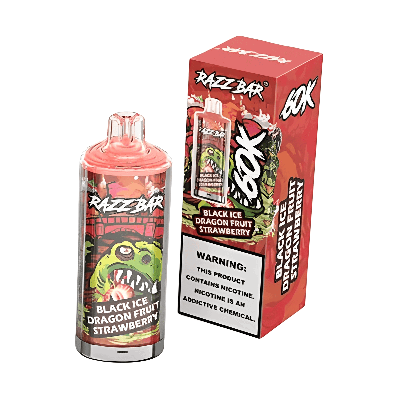Razz Bar 60000 Black Ice Dragon Fruit Strawberry